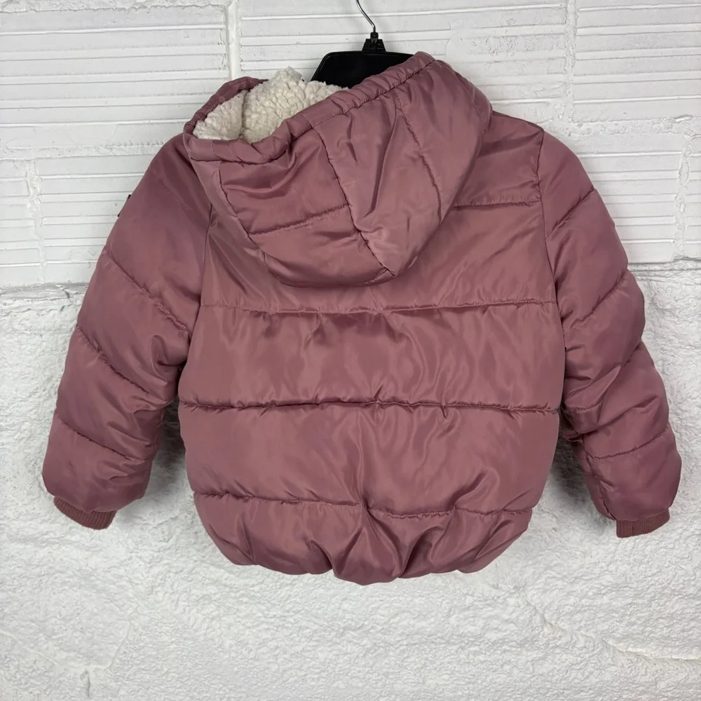 DKNY SPORT pale rose Pink Sherpa lined Puffer warm winter Jacket size 6X